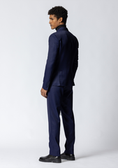 DYNASTIE - BLAZER CROISÉ BLEU MARINE