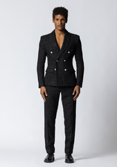 CÉLÉBRATION - BLAZER CROISÉ TWEED NOIR