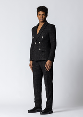 CÉLÉBRATION - BLAZER CROISÉ TWEED NOIR