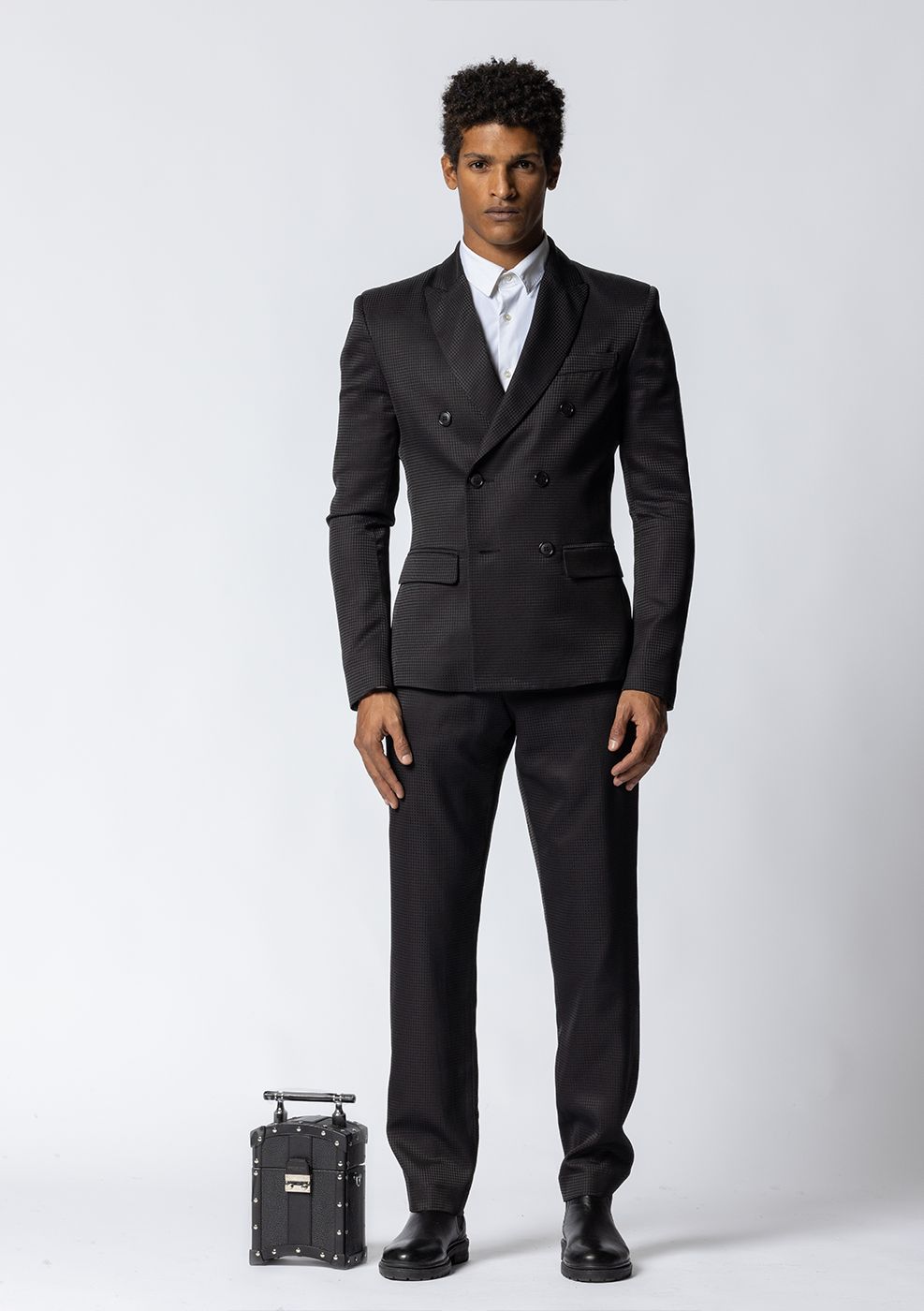 HERITAGE - BLAZER CROISÉ NOIR