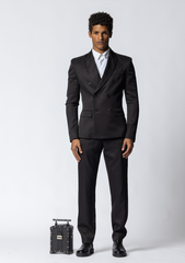 HERITAGE - BLAZER CROISÉ NOIR