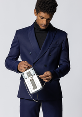 DYNASTIE - BLAZER CROISÉ BLEU MARINE