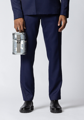 DYNASTIE - PANTALON BLEU MARINE
